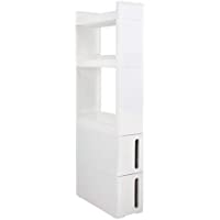 St.Oswalds Cajonera Estrecha- Carrito de Cocina con Ruedas- 3 Estantes 2 Cajones Cajonera Empotrada con Ruedas para…